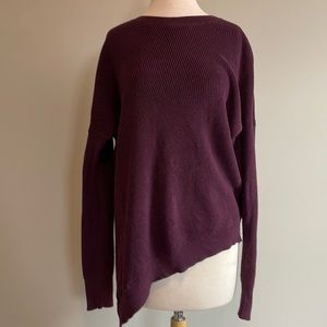Athleta asymmetrical maroon sweater
